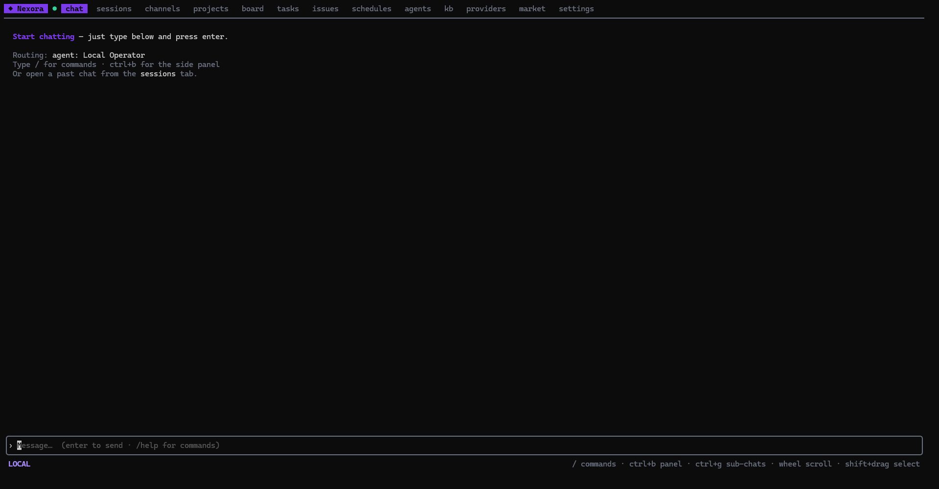 Tab bar in advanced mode with the connection dot
